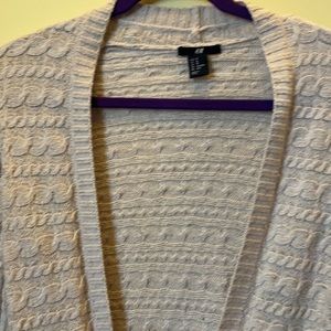 Duster length open cardigan